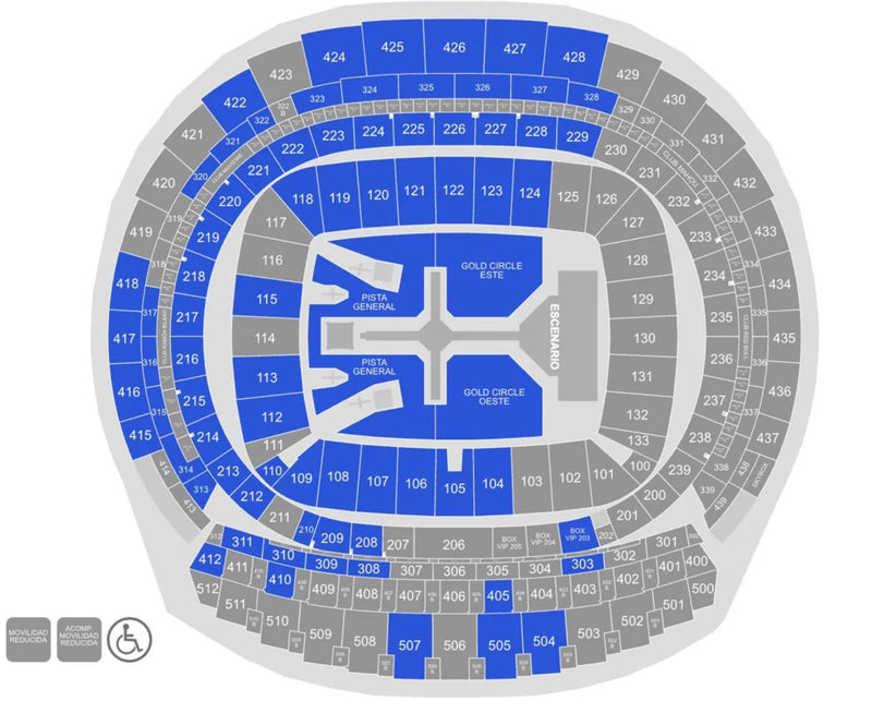 Mapa del estadio