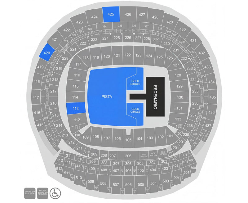 Mapa del estadio