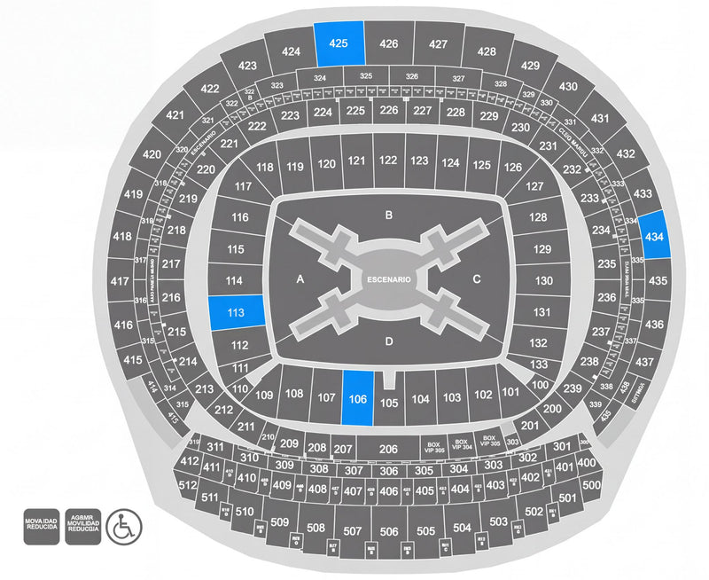 Mapa del estadio