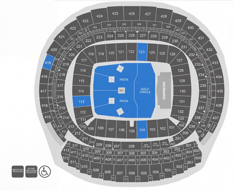 Mapa del estadio